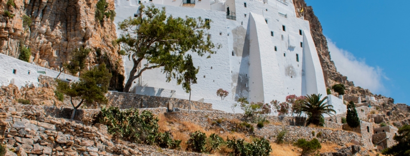 Vue du monastère d'Amorgos