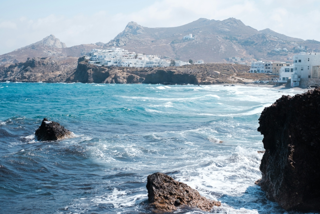 Vue de mer de Naxos