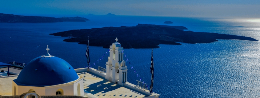 Magnificent vue of Santorini